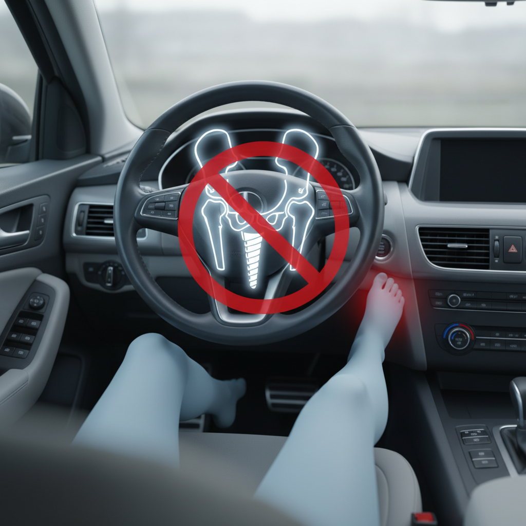 Kiek laiko po klubo sąnario operacijos negalima vairuoti automobilio: gydytojų paaiškinimas