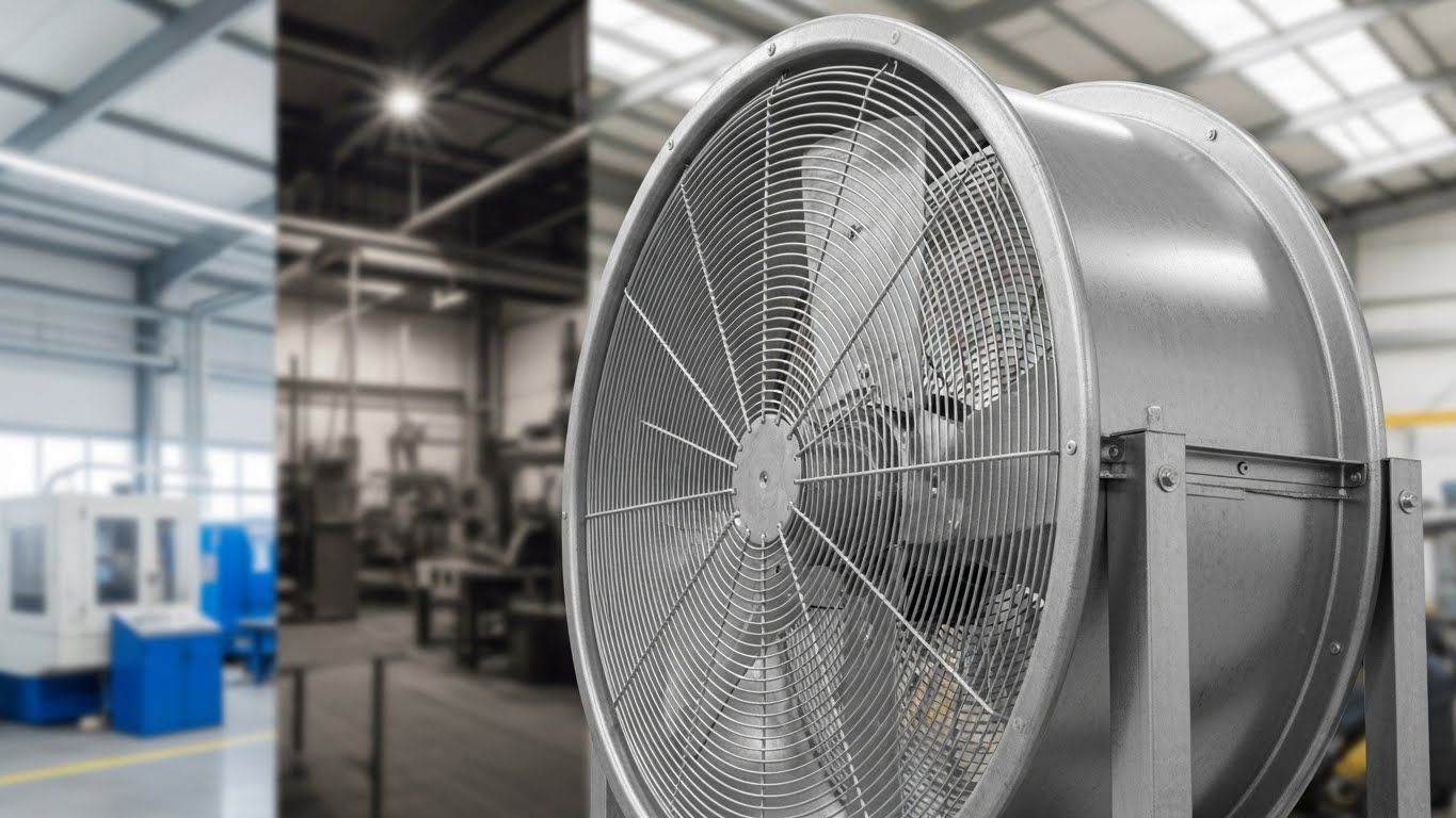 Kaip pasirinkti pramoninį ventiliatorių pagal patalpų paskirtį