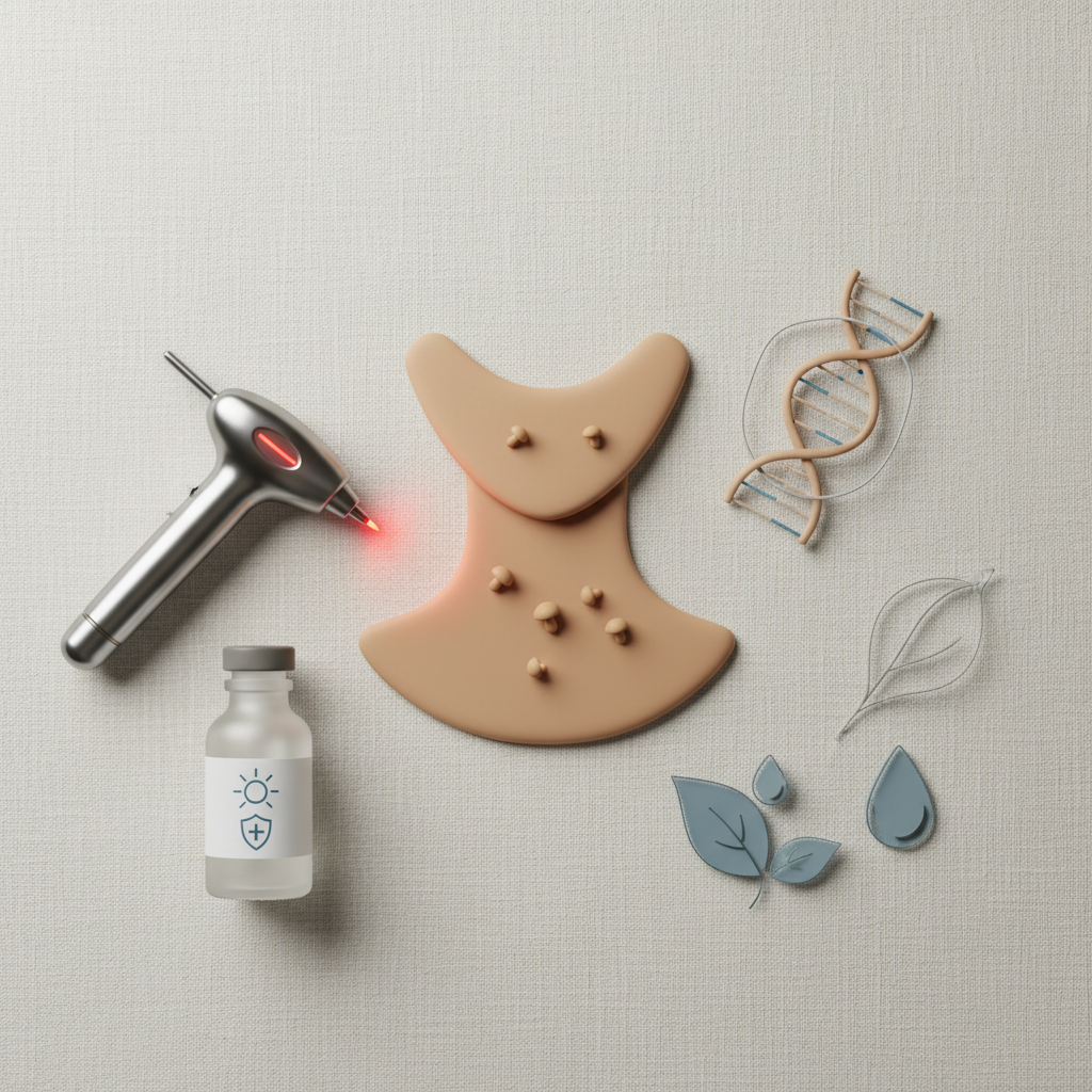 Papilomos ant kaklo: kodėl atsiranda ir kaip jas šalinti?