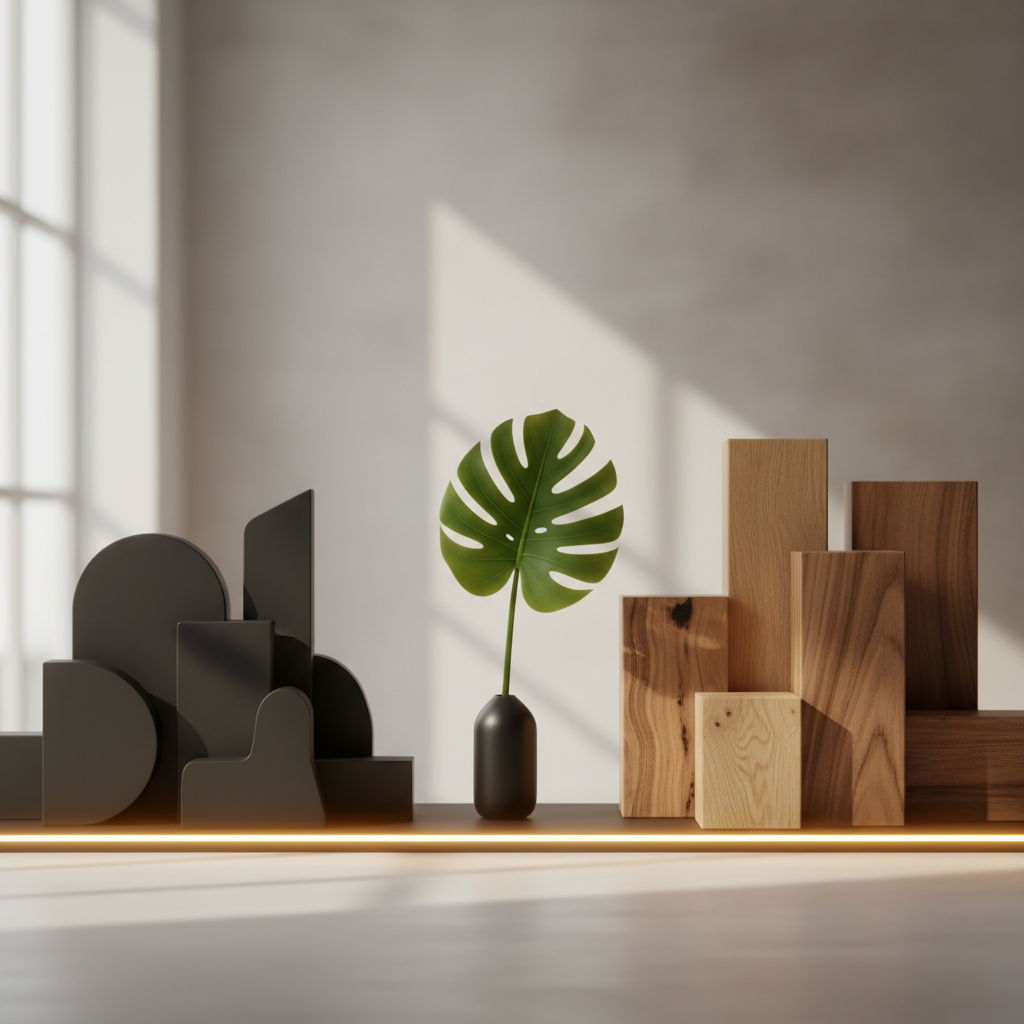 Medis ir juoda spalva interjere: kaip išvengti niūrumo?