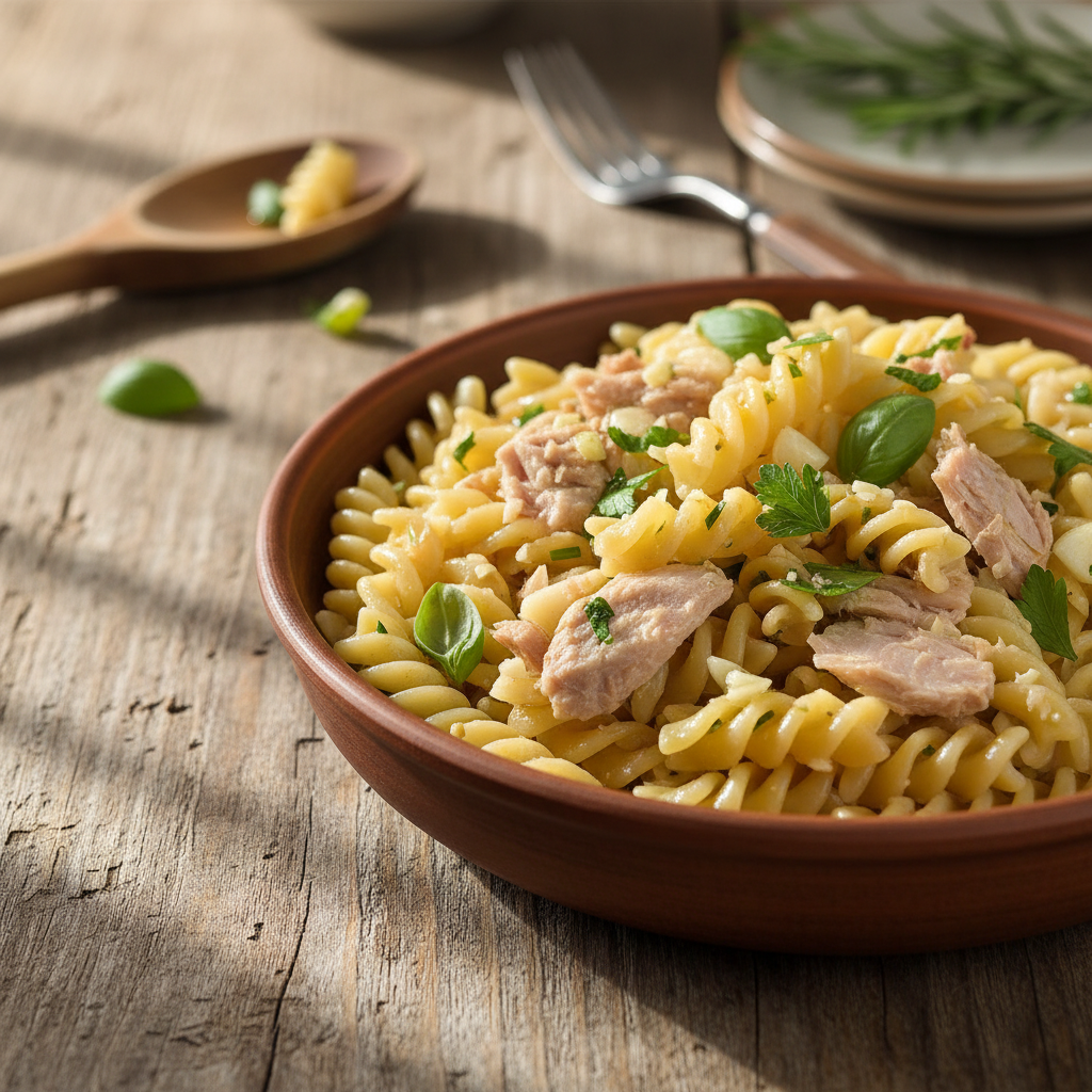 Greita vakarienė: makaronai su tunu vos per 15 minučių