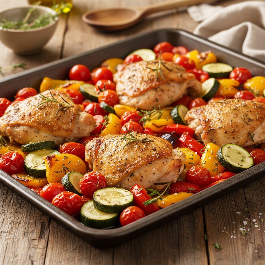 Vakarienė vienoje skardoje: greiti receptai darbo vakarams