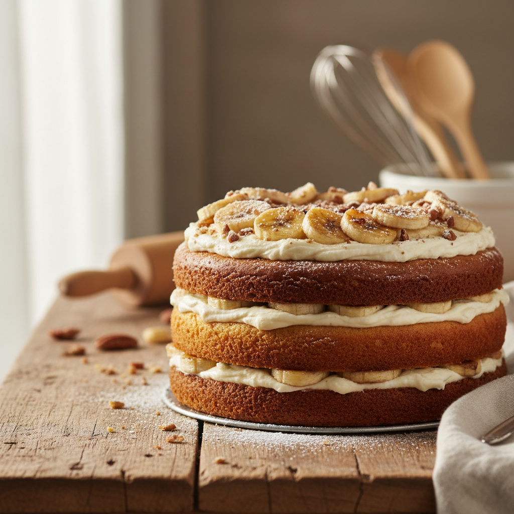 Meduolių ir bananų tortas: paprastas receptas visai šeimai